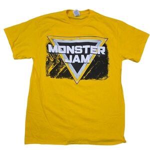 Monster Jam Yellow T-Shirt Large 100% Cotton